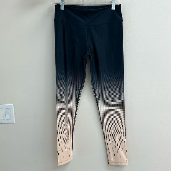 Anthropologie Vie Active High rise Ombre Leggings Blue/Cream L - Picture 1 of 7